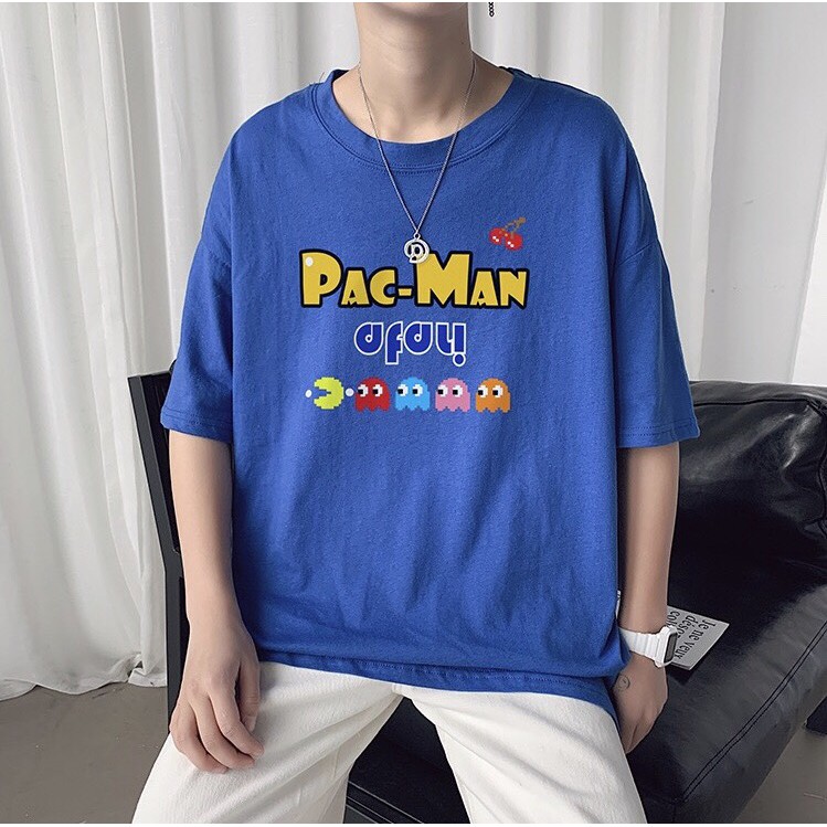 [ Có Ảnh Thật ] Áo thun unisex tay lỡ form rộng - phông pac-man